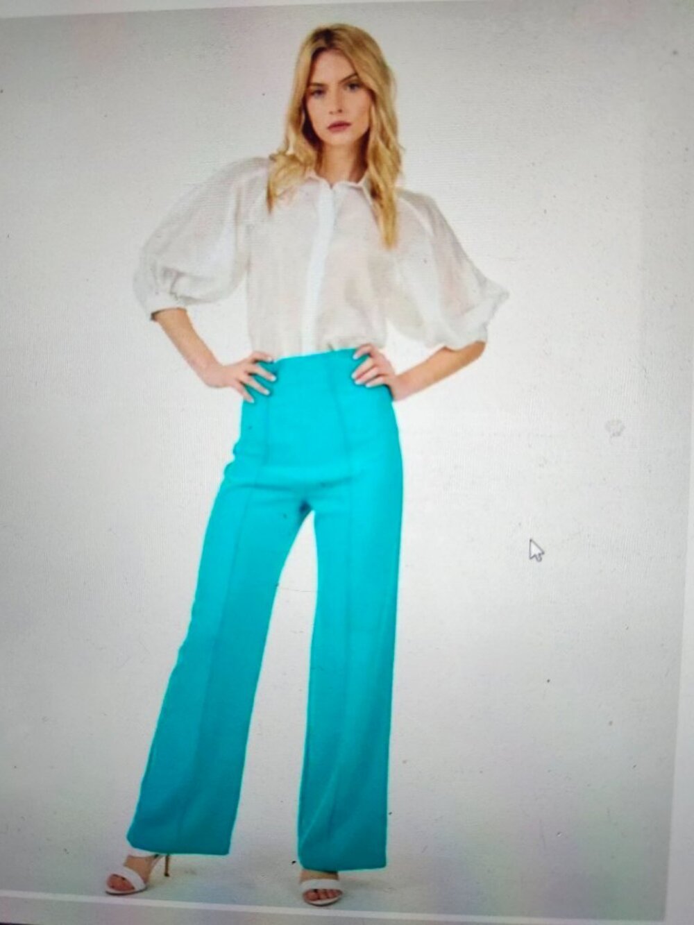 CQ by CQ Women’s Zip Up Pleated Wide Leg Pants